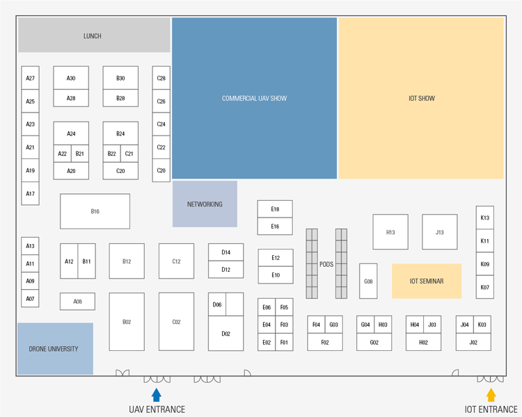 The Commercial UAV Show Asia 2017 exhibition Floor Plan