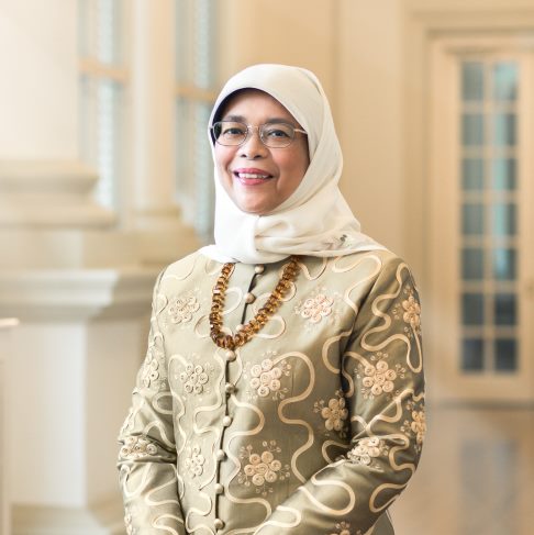 Mdm Halimah Yacob speaking at EDUtech Asia 