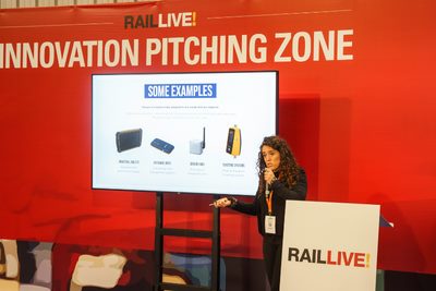 Networking area at Rail Live 2021 in Madrid, Spain