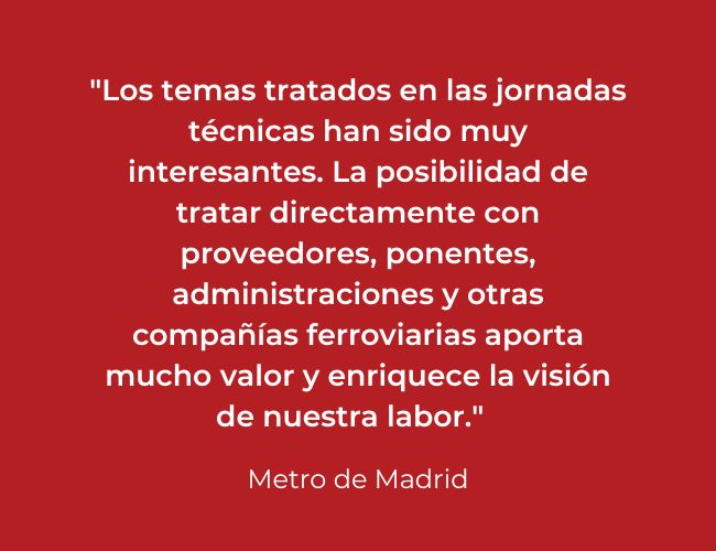 Rail Live is a great opportunity to meet key people from the railway industry