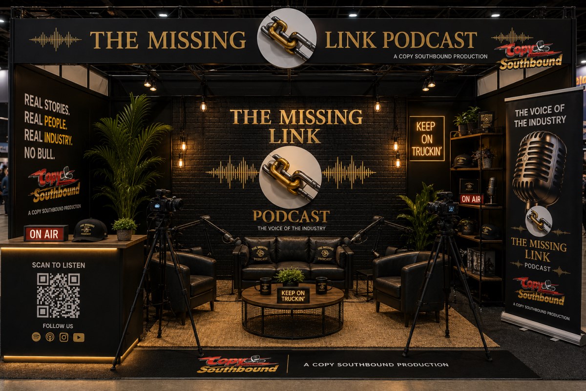 The Missing Link Podcast stand concept at Roads & Traffic AU 2026
