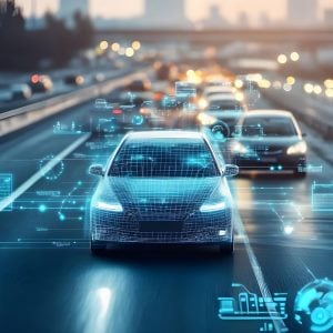 Transport systems and technology showcased at an exhibition stand