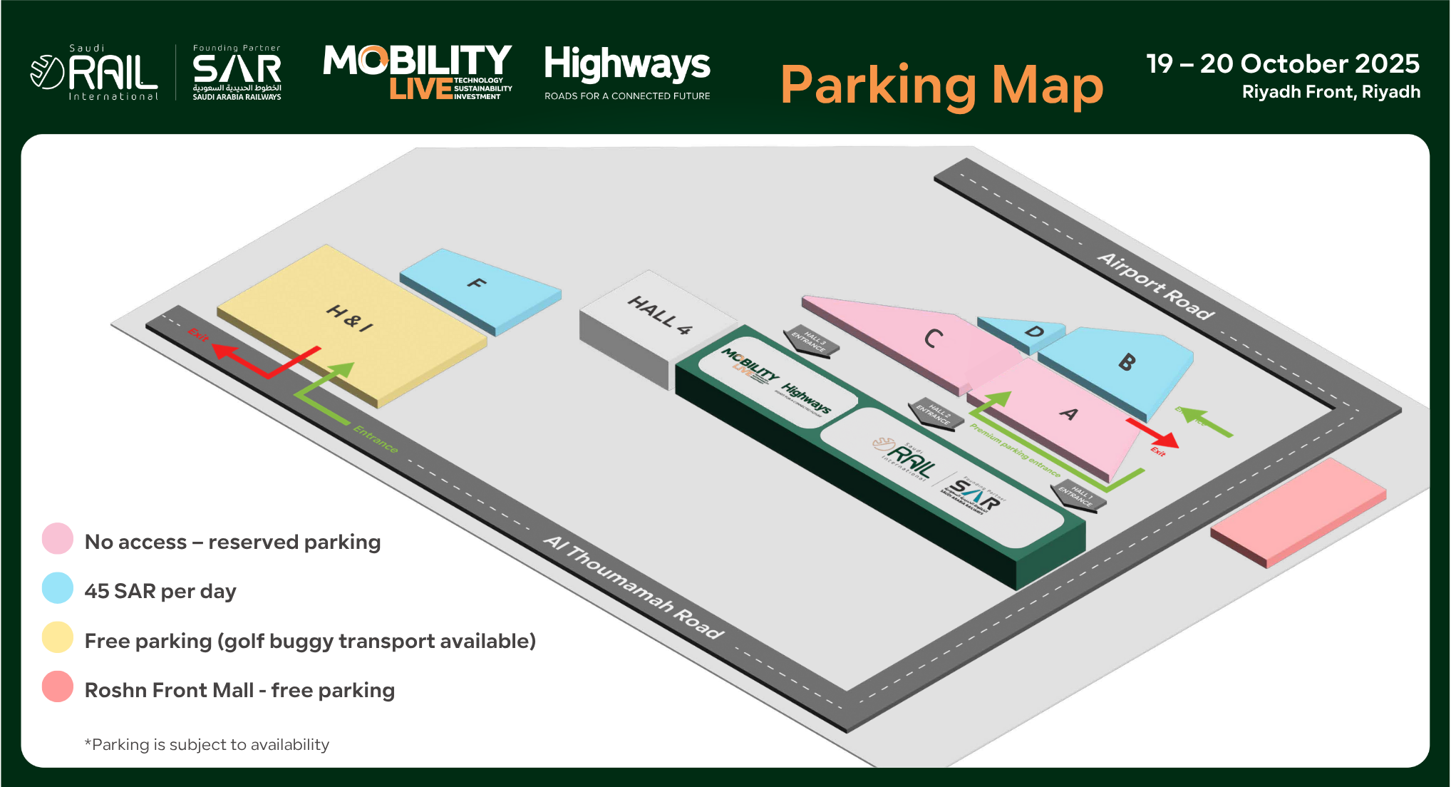 Riyadh Front parking map