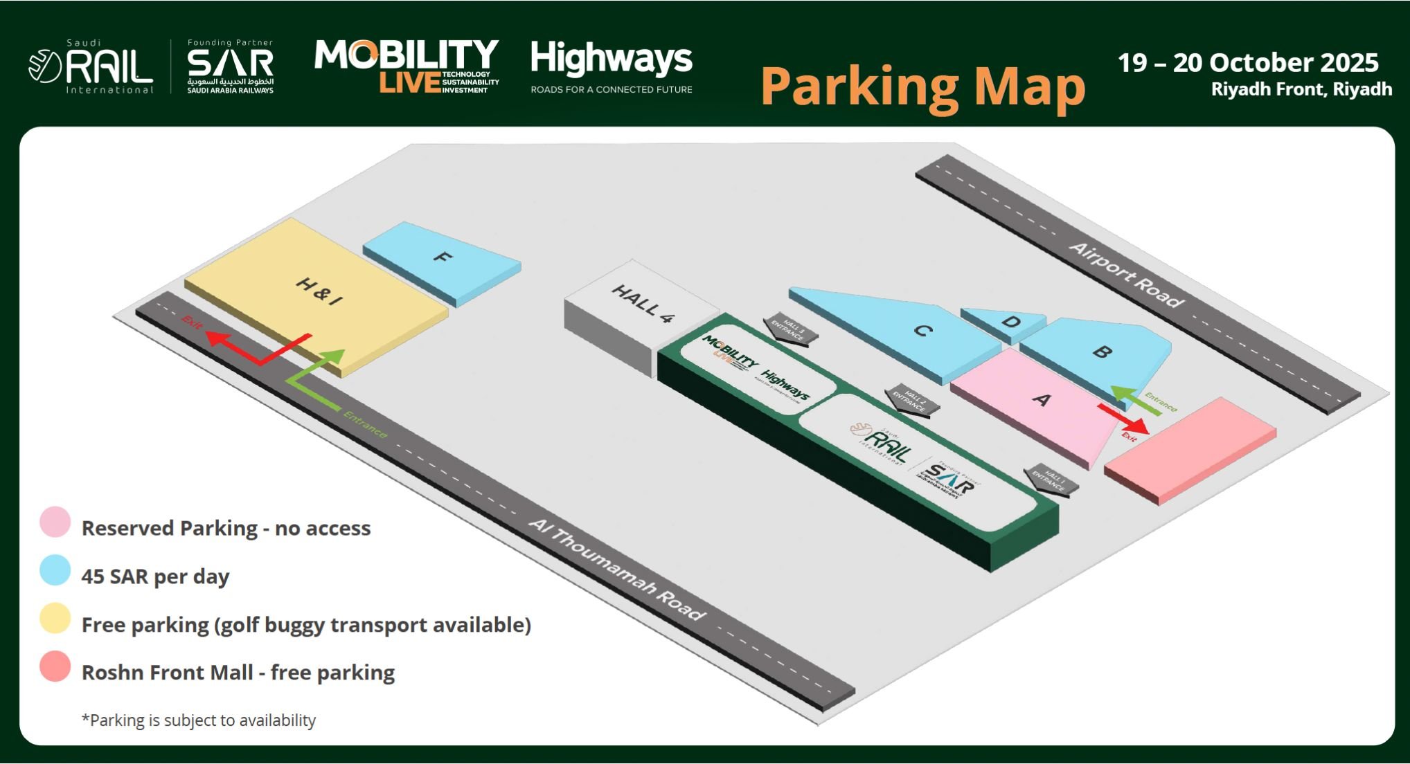 Riyadh Front parking map