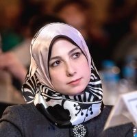 Nancy Gamal Edin speaking at Solar & Storage Live Egypt 2025