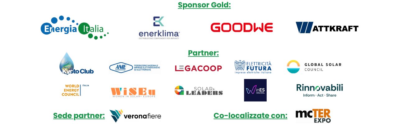 Solar & Storage Live Italia Sponsor and Partners