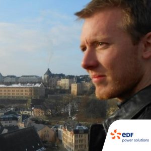 Antoine Bach Delpeuch le Drian speaking at Solar & Storage Live