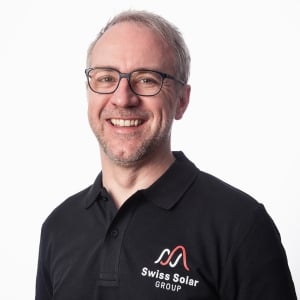 Marc Preusche speaking at Solar & Storage Live Zurich